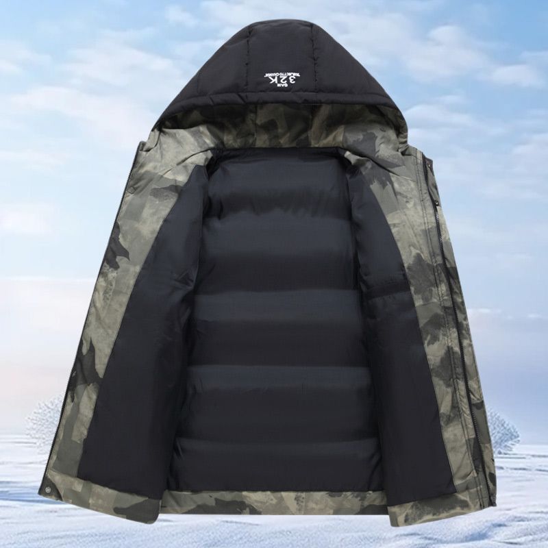 CHAQUETA DE PLUMÓN CON CAPUCHA D EALGODÓN