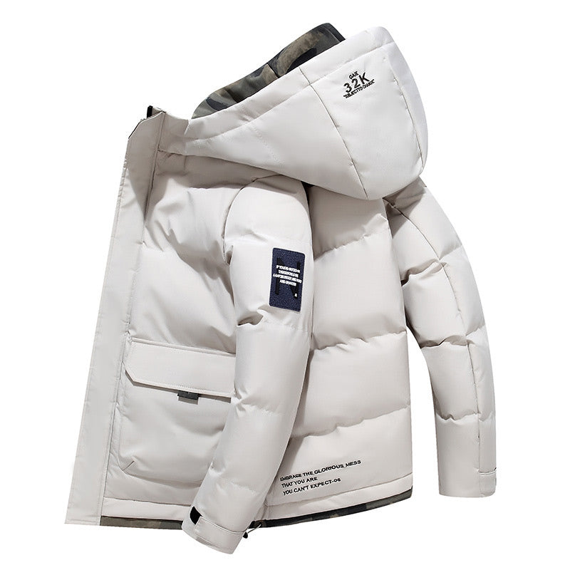 CHAQUETA DE PLUMÓN CON CAPUCHA D EALGODÓN