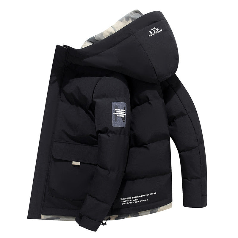 CHAQUETA DE PLUMÓN CON CAPUCHA D EALGODÓN