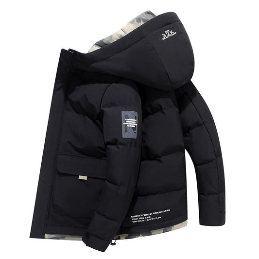 CHAQUETA DE PLUMÓN CON CAPUCHA D EALGODÓN