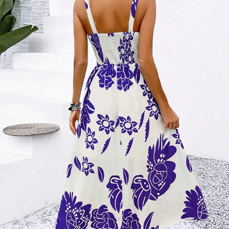 VESTIDO CON TIRANTES FINOS DE ESTAMPADO FLORAL